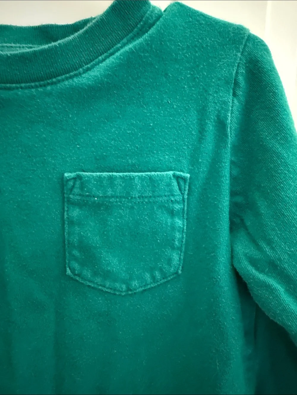 GAP Kids Emerald Green Long Sleeve Pocket Tee